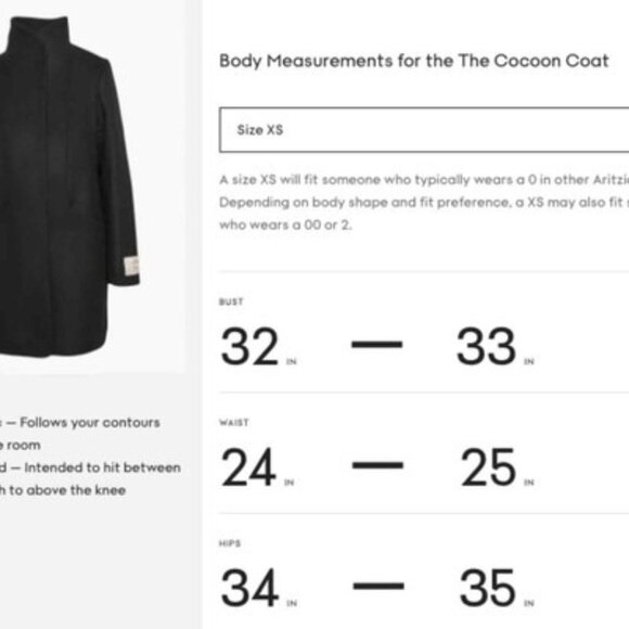 Aritzia Wilfred NWOT Cocoon Coat Wool Cashmere Mid Length Black Size XS PERFECT - Picture 14 of 14
